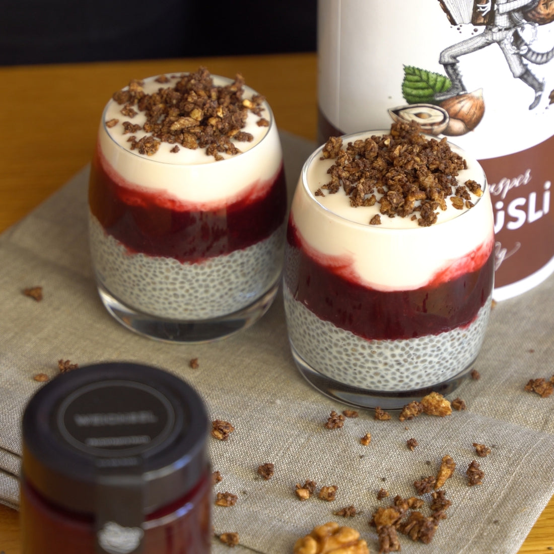 Weichsel-Schoko Chia Pudding